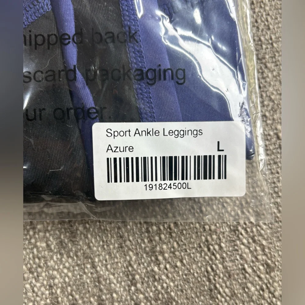 Ruby Ribbon Sport Ankle Leggings in Azure NWT Size L - Picture 5 of 5